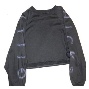 Gilly Hicks cropped grey sweatshirt